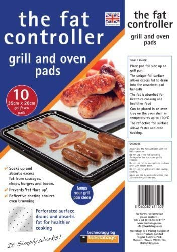 Silver Fancy Dress 3 X 10 Fat Controllers. Fat Trapper Cooking Pads. Grill & Oven. ABSORBS Fat, K-20