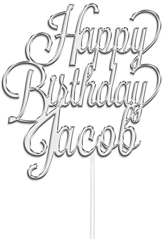 KreateSquare Personalised Cake Topper, Custom Name Party Cake Decoration