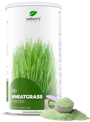Nature's Finest biologique Poudre d'herbe de blé | Jeune agropyre biologique 100% naturel | Riche source de protéines, de fibres et de chlorophylle | Qualité testée par des tiers