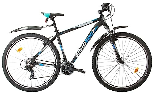 Multibrand Distribution Probike PRO 29 Zoll Fahrrad Mountainbike 21 Gang, Herren, Damen geeignet ab 175-190 cm (Schwarz Blau)