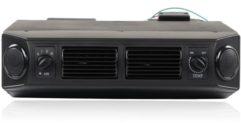 AC-Klimaanlagenverdampfer für Wohnmobile, PKW, LKW, Wohnmobile, Kfz-Klimaanlagen-Verdampferbaugruppe mit Auslassöffnungen, 3-Gang-Einstellung, Halterung, Kondensationsrohr (12V)