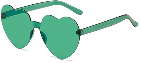 qinqilanqi-S Retro Randlose Herzbrillen Herzförmige Partybrille Hochzeitsfeier Herzbrillen