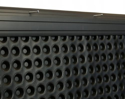 KAUFDACH® GEO LINE Noppenbahn-Abschlussprofil HDPE, 20 Leisten je 1 m (20 m), 68 x 22 mm, schwarz, Abdeckprofil Halteleiste für Grundmauerschutz und Fundamentfolie
