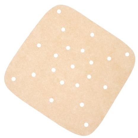 BESTonZON 100pcs Air Fryer Paper Liners Square Non-Stick Grill Mat Heat-Resistant Baking Sheet for Chicken Fish Pizza