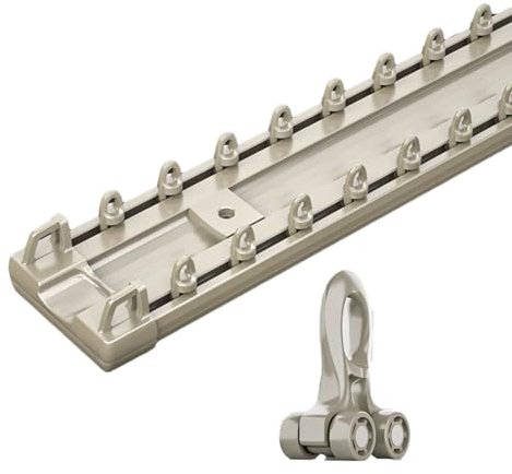 Deckenvorhangschiene（1m-6m）2-läufige Gardinenschiene, Aluminium Vorhangschiene, Befestigungsmaterial, Für Schiebevorhang (Color : Gold, Size : 3m/10FT/2 * 150cm)