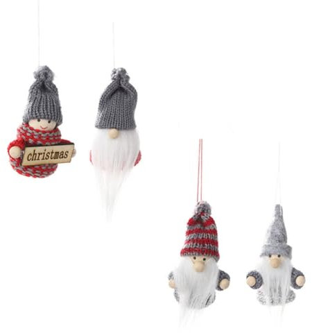 Gesichtsloser Puppenanhänger Für Weihnachtsbaum Aus Stoff Und Holz Hübsch Und Dekorativ Für Weihnachtsdeko Und Feiern
