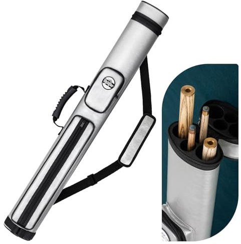 Trymaker Snooker Cue Case, Pool Cue Case for 2-Piece Cue (Not for 3/4 Cues), Made of Faux Leather Snooker Accessories