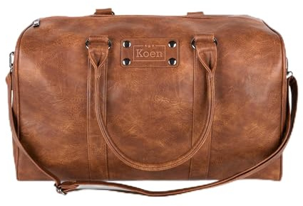 your surprise Personalisierte Ledertasche für Männer - Wochenendtasche für Männer mit Namen