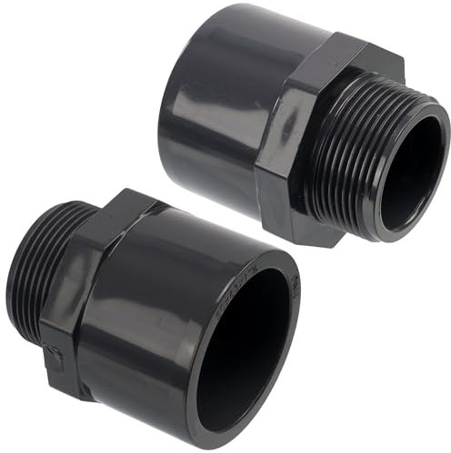 AERZETIX - C75692 - Juego de 2 Racores de presión reductores dobles - rosca macho 1 1/2 - en plástico - PN 10 - conector para tubos