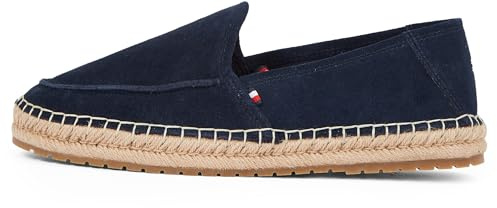 Tommy Hilfiger Herr Flex Espadrille loafers med logotyp, Blå ökenhimmel, 40 EU