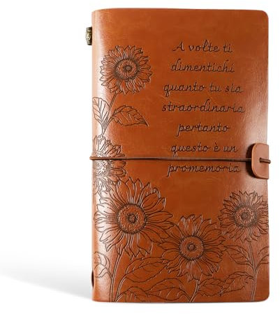 GEBETTER Regalo Donna Amica Compleanno, Diario di Viaggio in Pelle, Quaderno Vintage Regalo Motivazionale Idee Regalo Donne Sorelle Collega Natale Festa
