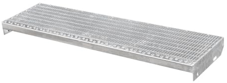 Metallstufe 1000x270 mm | 30x2 mm | Maschenweite 33x11 |verzinkt Gitterroststufen Treppenstufen Metall Stufe