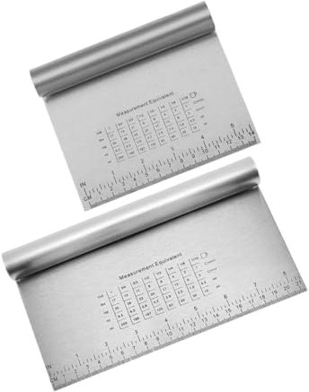 Cabilock 2pièces à Pâtisserie Acier Outil De Découpe Pour Pâte Pizza Et Gâteaux Avec Échelle De Mesure