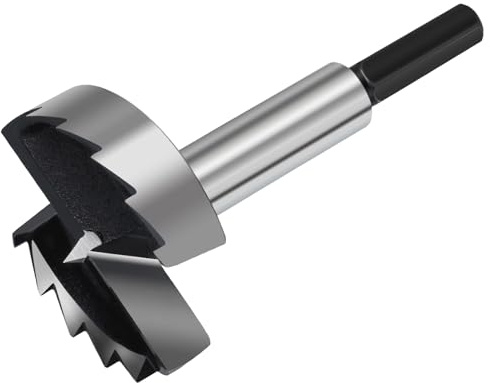 HSAWBIT 55mm Forstner Drill Bit, Forstner Bit Wood Drill Bits for Holes | Hinge Hole Cutter for Woodworking (Ø55mm, length 90mm, HEX Shank)