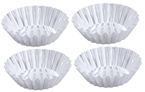 Molde Para Tartas De Huevo De Aluminio Reutilizable 36Pcs Antiadherente Para Hornear Tartaletas Y Postres - TamañO 7X7X2.4Cm