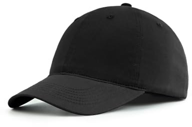 Zylioo M/L/XL/XXL Men's Baseball Caps Closed Back for Big Heads,Sun Protection Running Golf Cap Women,Athletic Non-Adjustable Sport Hats Black XL-XXL