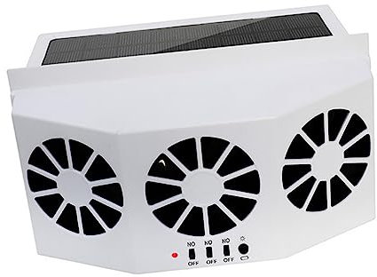 ABOOFAN Car Solar Powered Exhaust Fan Efficient Air Circulation Window Fan for Vehicle Cooling Pet Odor Removal and Comfortable Interior Environment Duct Design