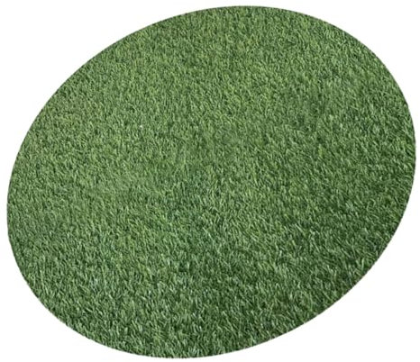 Milisten Kunstrasenteppich Rund 60cm Durchmesser Außendekor Tischset Aus Bruchfestem Kunststoff Kunstrasen Matte Für Garten Terrasse Und Esstisch