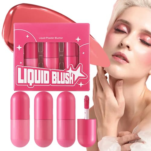 Liquid Blush for Cheeks,Long Wearing Blush | Liquid Blusher Rouge Stick Lightweight Highlighter Naturally Sculpted Look for Beauty Makeup
