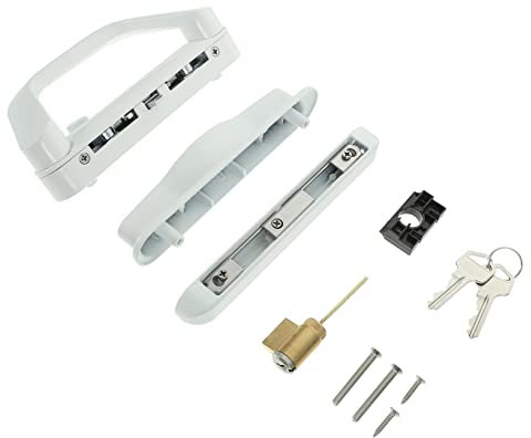 Homoyoyo 1 Set Porte Scorrevoli con Serratura Reversibile per Porte Garages e Armadi Sicurezza Aggiuntiva con Chiave Compatibile