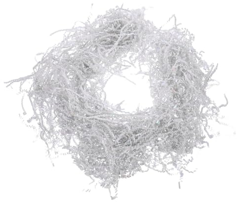 HONMEET 1Bag Shredded Paper Filler for Wrapping and Basket Filling Raffia Grass Paper Shred Simple Color for Christmas Birthdays and Special Occasions