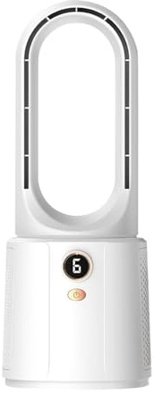 Ventilateur Sans Palais - Ventilateur De Tour | Refroidissement De L'air | Fan De Colonne | Fan Puissant | Éventail USB Silencieux Et Rechargeable, Petit | Avec Veilleuse, Ventilateur