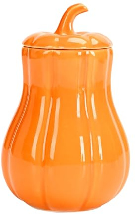 Barattolo per caramelle a forma di zucca con coperchio, contenitore decorativo per biscotti, in ceramica, per frutta secca, tè sfuso, collezionisti, soggiorno, cucina, camera da letto, pianificatori
