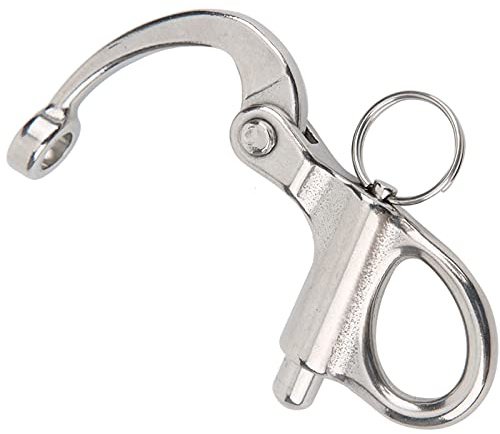 SPYMINNPOO Gancho de Presión Duradero para Montañismo, Grillete Tipo Botón de Presión de Alta Resistencia para Escalada, Diseño único a, 70MM (96MM)