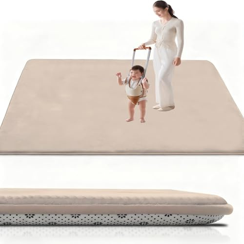 RxueSug Krabbelmatte Baby 80 x 100 cm, Spielmatte Kinder Spieldecke, Baby Spielmatte, Kinderteppich, Spielteppich, Bodenmatte Kinder Dicke 2 cm, rutschfest Seiten für drinnen und draußen