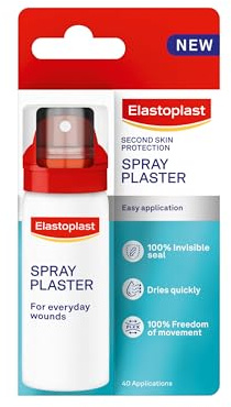 Elastoplast Spray Plaster for Wounds (40ml), Quick-Drying and Easy to Apply on Everyday Abrasions, Flexible and Invisible Wound Dressing, Water-Resistant Protection, Up to 40 Applications