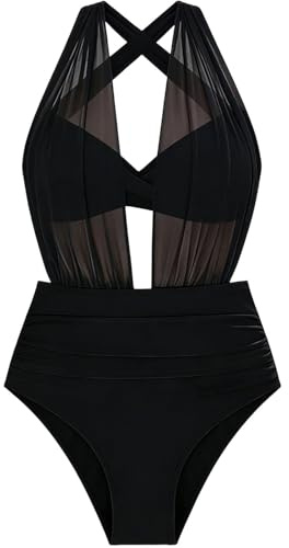Maillot De Bain Femme 1 Pieces Gainant Monokini Push Up Taille Haute Swimsuit Sommer Mode Swimwear Sculptant Amincissant Beachwear Plage Sport Vêtements Sexy Aquagym Vetement
