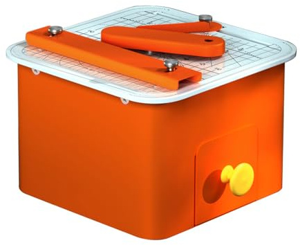 Asixxsix Coupe carton sûre pour enfants âges 5+, Machine de coupe de papier 45W jouet éducatif avec structure de cachée et commutateur sûr pour les (Version standard du -carton Prise UE 100-240V)