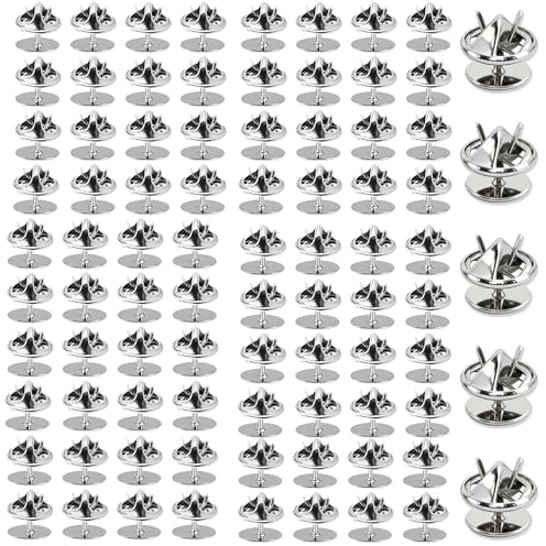 Pin Verschluss: 100 Paar Schmetterlingskupplung aus Metall – Anstecker Pin Rückseiten für Anstecknadel, Broschennadeln & DIY