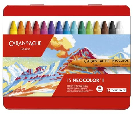 Neocolor I - Ölkreide, Stärke: 8 mm, L 10 cm, Sortierte Farben, 15Stck.
