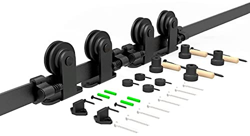 10.5FT/320cm Sliding Barn Wood Door Closet Hardware Track Kit Track System Unit for Double Door