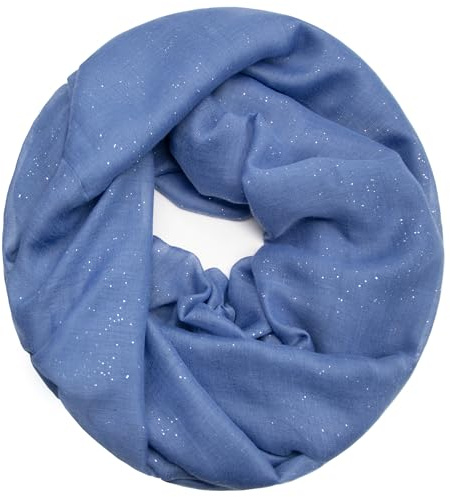 Gloop Damen Loop Schal Schlauchschal, Tuch, leichter Langschal Schlauchschal 01122-01123-P, 01123a3 Grau, Einheitsgröße