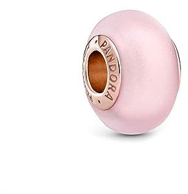 Pandora Colours Charm, 14-karätig Roségold-vergoldet, mit mattiertem Muranoglas