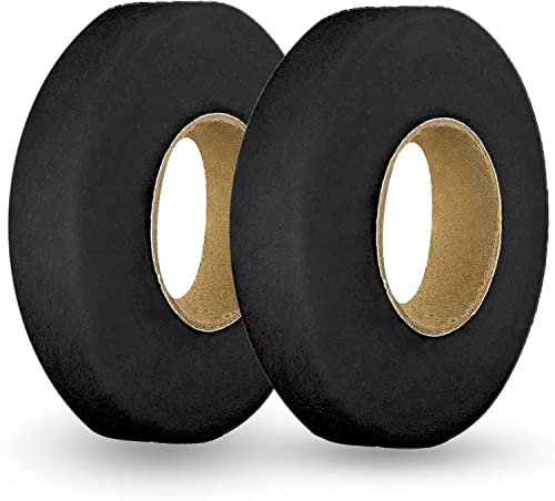 2er-Pack 140 Yard Wonder Web Saumband ohne Nähen, selbstklebendes Stoffsaumband Wonder Web zum Aufbügeln, extra stark für Hosen, Vorhänge, Kleidung, Jeans, Kleidungsstück – Schwarz (20 mm breit)…