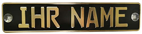 Melsaro Namenschild LKW Fahrer Autofahrer Goldfarbig Truck PKW Auto Name Funschild Autoschild Traktor Schild Truck Trucker Schild