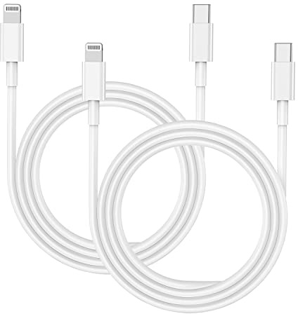 Lot de 2 câbles USB C vers Lightning 3 m, câble de Charge iPhone certifié Apple MFi USB C Charge Rapide pour iPhone 14/14Pro/14Pro Max/13/13 mini/13 Pro/13Pro Max/12/12 mini/12Pro/12 Pro Max/11