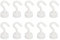 BuyWeek 10-Pack White ABS Plastic Magnetic Hooks, 11lb Capacity, Modern Design for Kitchen/Home