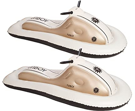 FUNBOY Winter Fun Aufblasbares Schneemobil, 2er-Pack, Champagner 2er-Pack