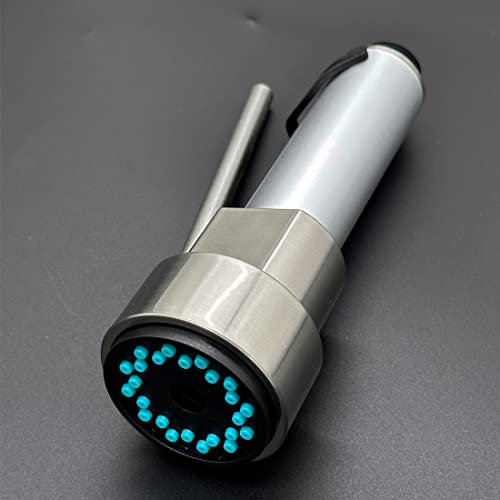 SkyPanda Rubinetti da cucina di ricambio soffione doccia, G 1/2 con ricambio universale rimovibile ugello 2 moda lavandino doccia (beccucci per doccia argento)