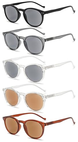 VEVESMUNDO Getönt Lesebrille Sonnenlesebrille Sonnenschutz Sonnenbrille mit sehstärke Damen Herren