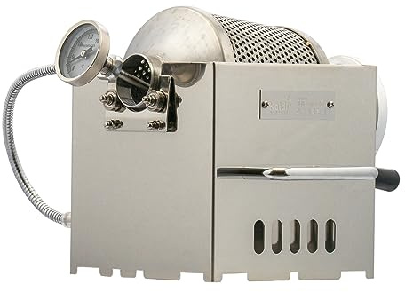 KALDI Mini Home Coffee Gas Roaster - 200g Capacity, Choice of Manual Handle or Motor Drive, Hopper/Sampler as option, Gas Burner Required (Manual Handle, Full-Set)