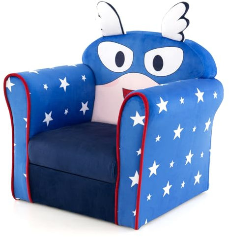 COSTWAY Kindersessel Kindersofa Kindercouch Babysessel für Mädchen und Jungen Kindermöbel Kinder Sessel Schaumstoff (Super Wings)