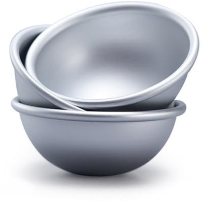 VKEID Molde para Tartas Creamsicle Mould Half Round Mould Mousse Cake Base Bracket Jelly Green Dough Sticky Rice Cake Grinder Bowl (Color : Silver, Size : 10cm)