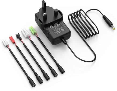 Tamiya Universal RC Battery Charger - 2.4V to 12V, NIMH/NICD, SM-2P/JST/Huanqi Connector