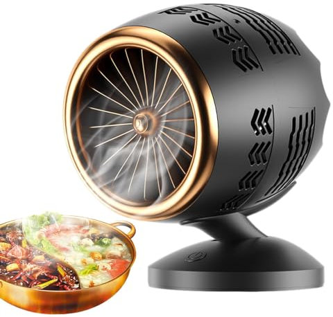 Portable Indoor Kitchen Range Hood with One Button Start and Multi Filtration Space Saving Design in White Kitchen Exhaust Fan with Oil Extractor Filter and Vent System for Improved Air