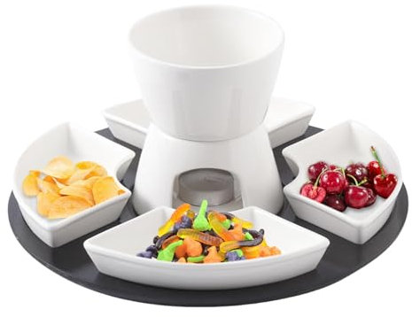 Ensemble de casseroles à fondue fondante, ensemble à fondue au beurre | Kit chauffe-chocolat aux bougies chauffe-plat,Ensemble chauffe-beurre amovible pour thés de l'après-midi, plages, fêtes, buffets